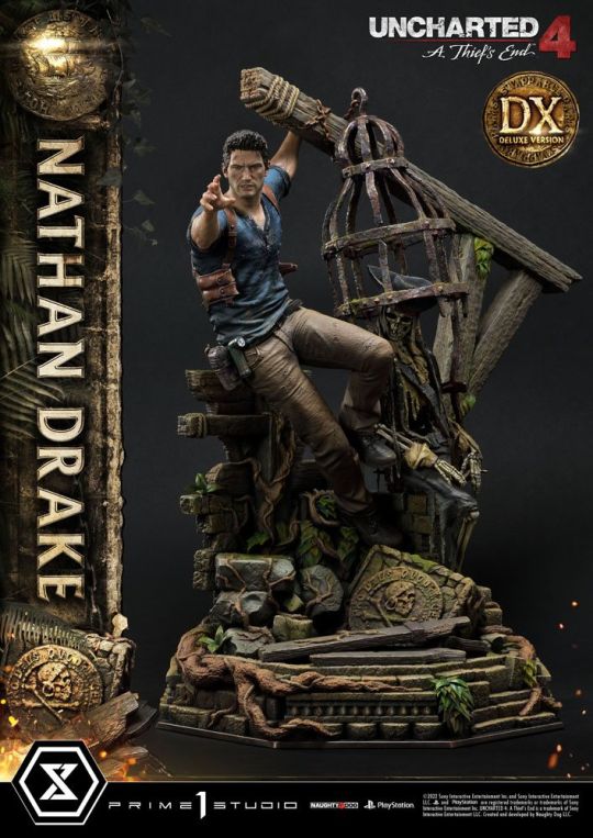 Figura Estatua Nathan Drake Deluxe Bonus Version Uncharted 4 Ultimate Premium Masterline