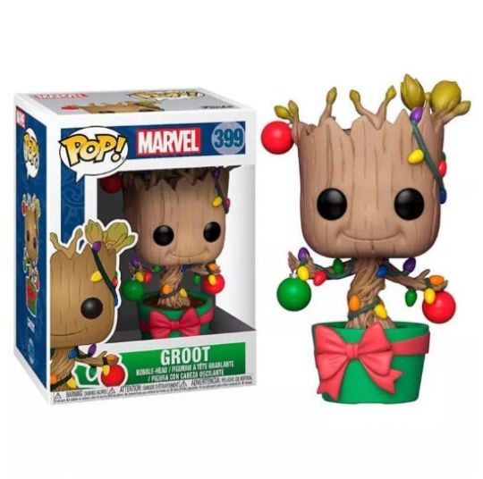 Figura Groot Con Luces De Navidad