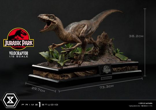 Figura Estatua Velociraptor Attack Jurassic Park Legacy Museum Collection