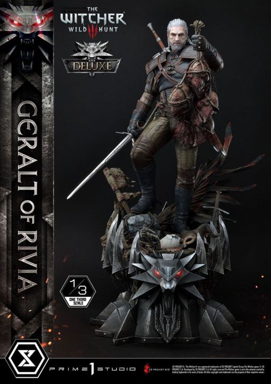 Figura Estatua Geralt De Rivia Deluxe Version Witcher 3 Wild Hunt Museum Masterline