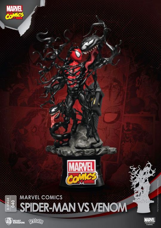 Figura Spider Man Vs Venom Marvel Comics D-Stage