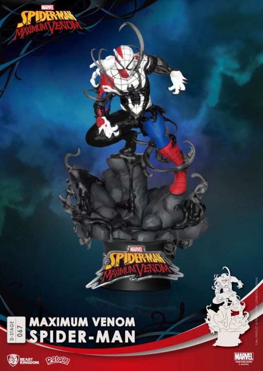 Figura Maximum Venom Spiderman Marvel Comics D-Stage