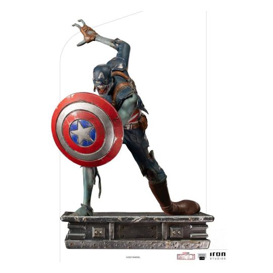 Figura Estatua Capitan America Zombie What If Marvel Comics Art Scale