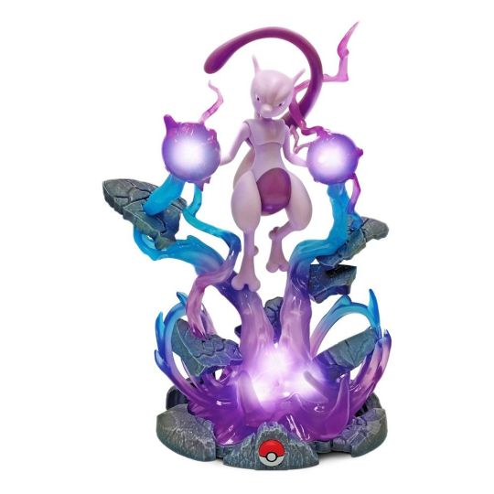 Figura Estatua Mewtwo Deluxe Pokemon Con Luz